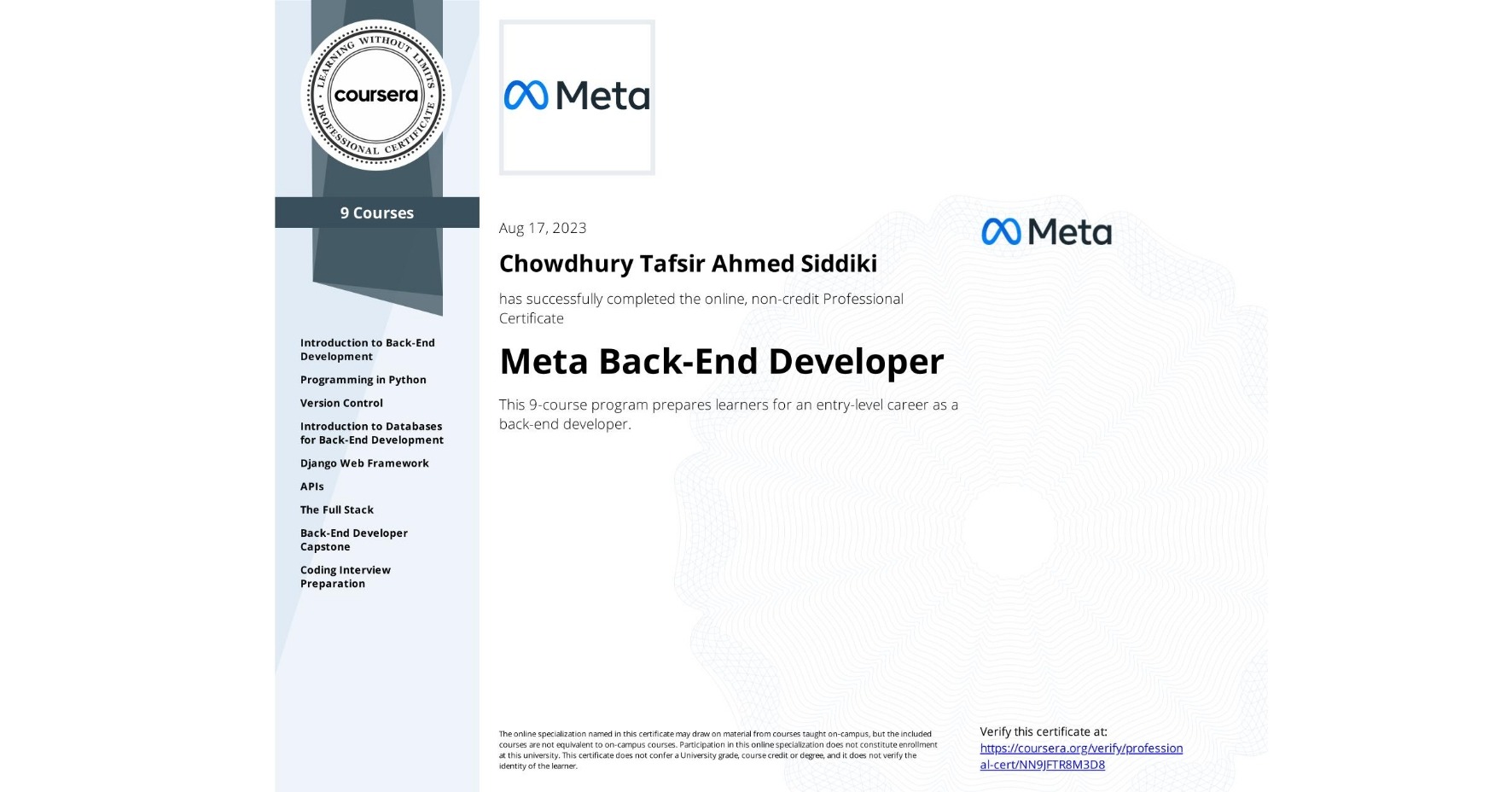 Frontend Developer - Certified by Meta
